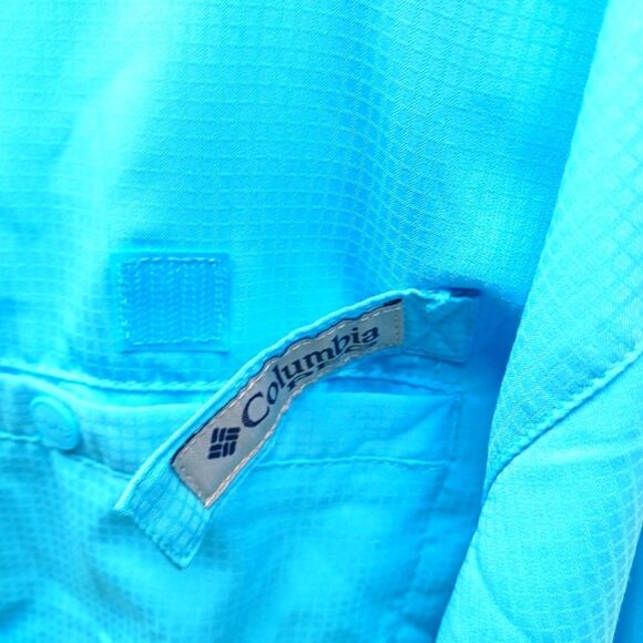 Columbia PFG Performance Button Down Long Sleeve Omni Shade Men's XLT. Blue. - Picture 7 of 12